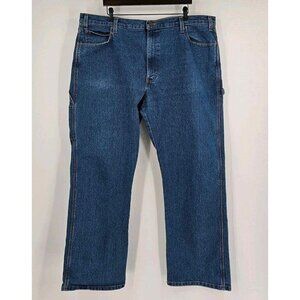 Dickies Flex Relaxed Mens Carpenter Dark Wash Straight Leg Jeans Sz 42×32